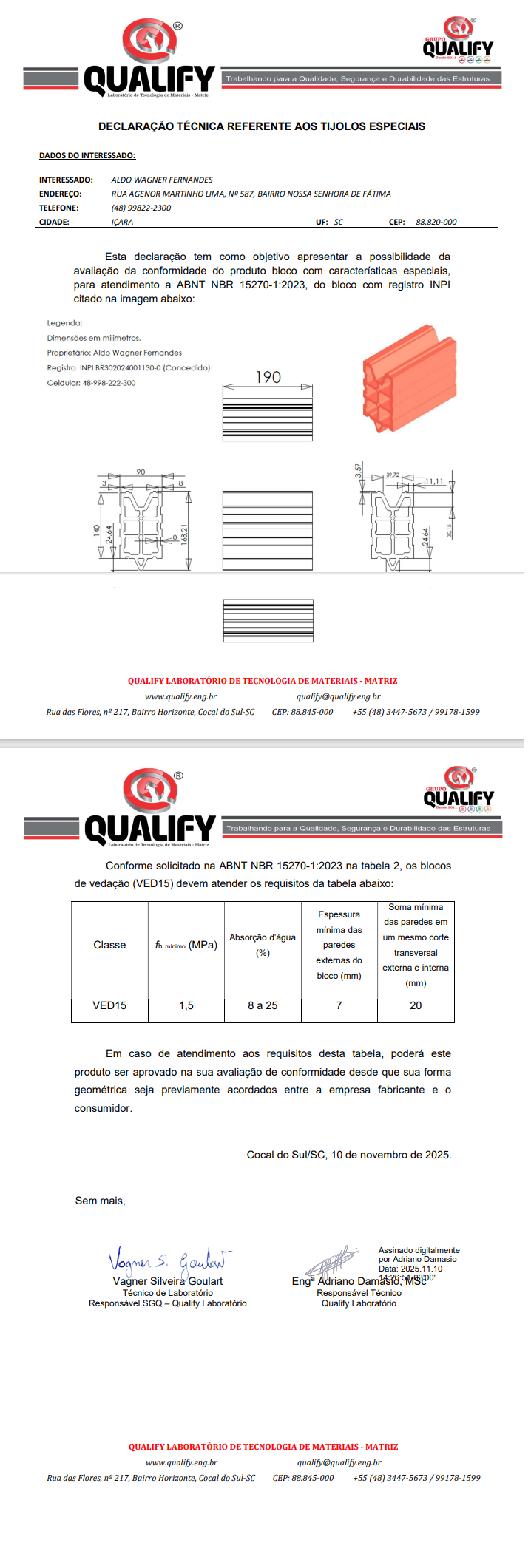 Declaração Técnica